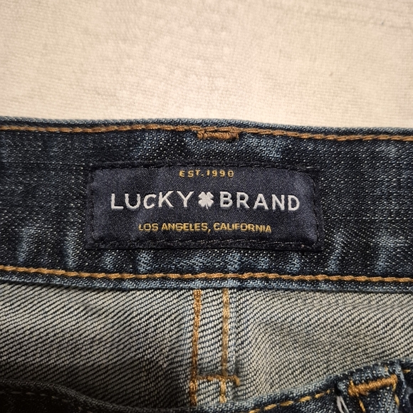 Lucky Brand men's size 33 x 30 410 Athletic Slim jeans stretch minimal fade VGUC - Picture 4 of 9